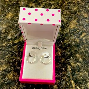 Small sterling silver hoops in gift box.